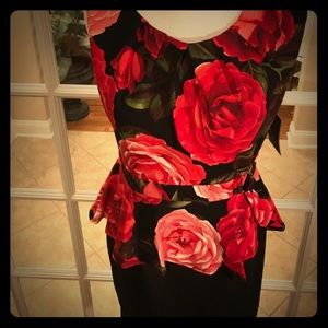 Enfocus Red Rose Floral dress